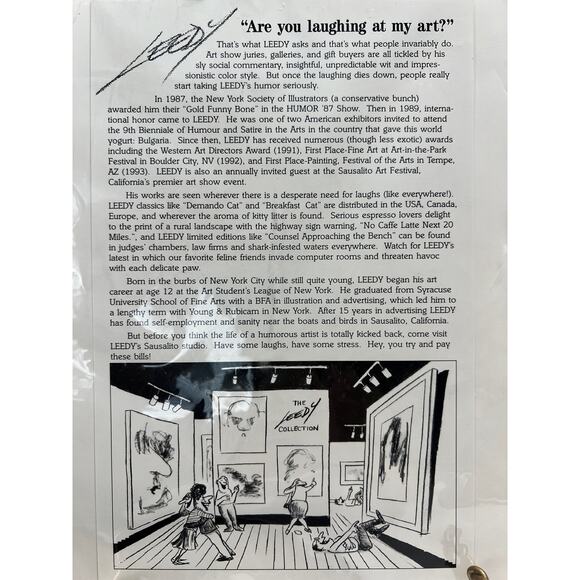 Jeff Leedy Studios " The Trouble With Dogs" 9x12 Signed Print - Picture 3 of 5